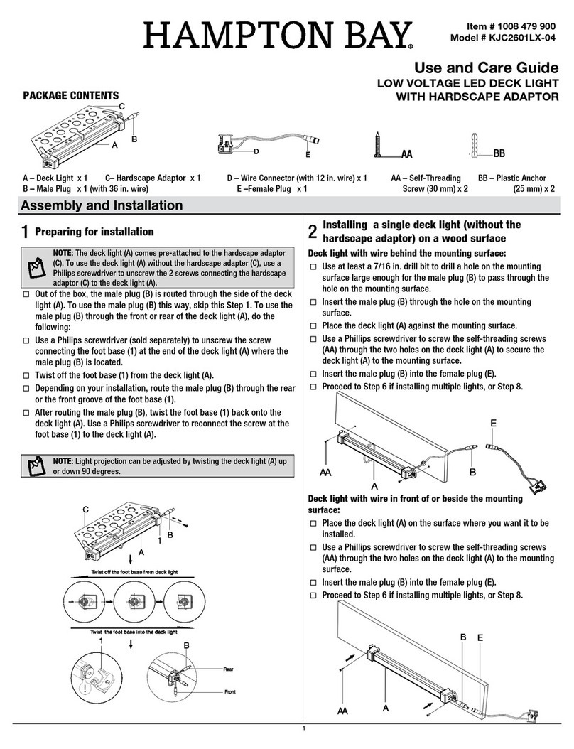 HAMPTON BAY KJC2601LX-04 User manual