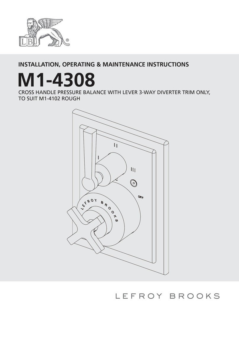 Lefroy Brooks M1-4308 Installation, operating,  & maintenance instructions