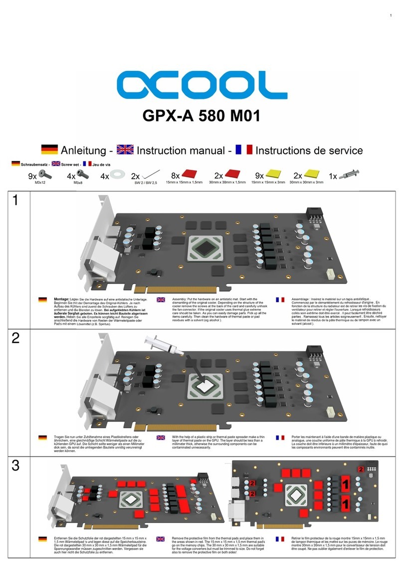 Alphacool GPX-A 580 M01 User manual