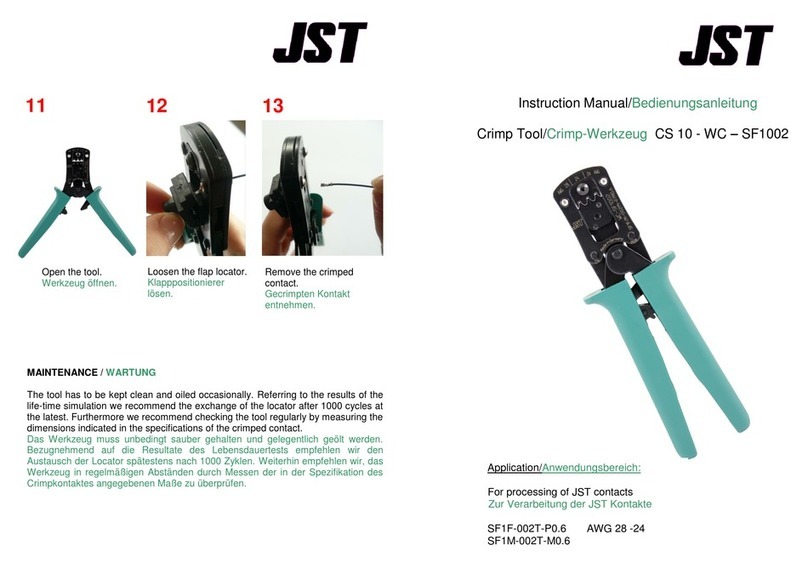 JST CS 10-WC-SF1002 User manual