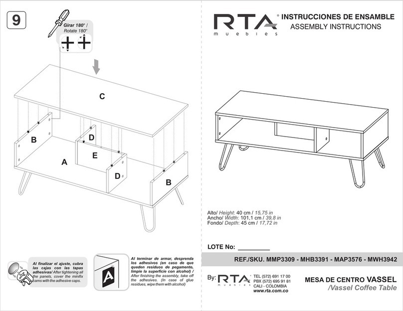 RTA VASSEL MMP3309 Assembly instructions