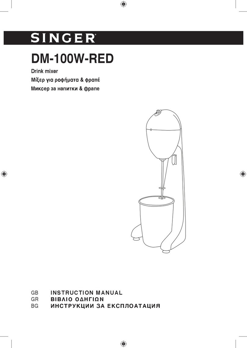 Singer DM-100W-RED instruction manual