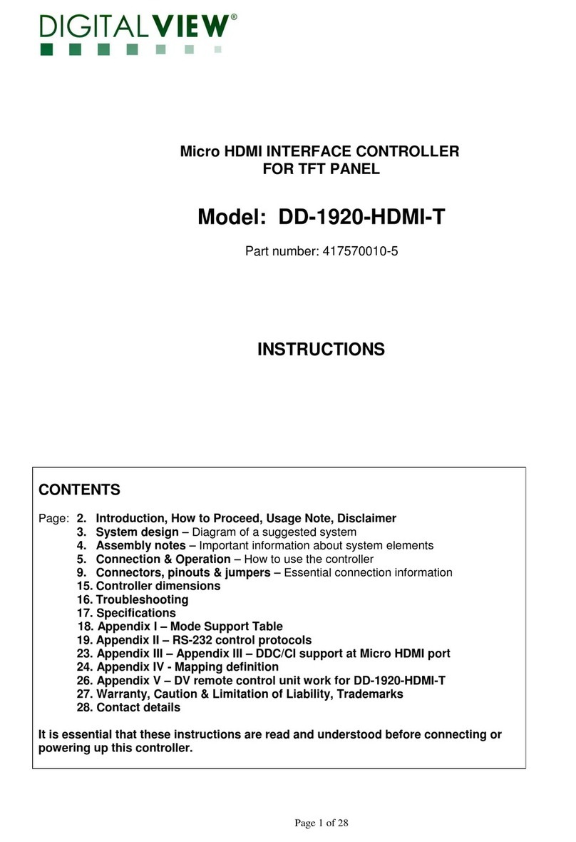 digitalview DD-1920-HDMI-T User manual