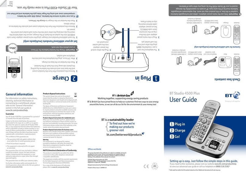 BT Studio 4500 Plus User manual