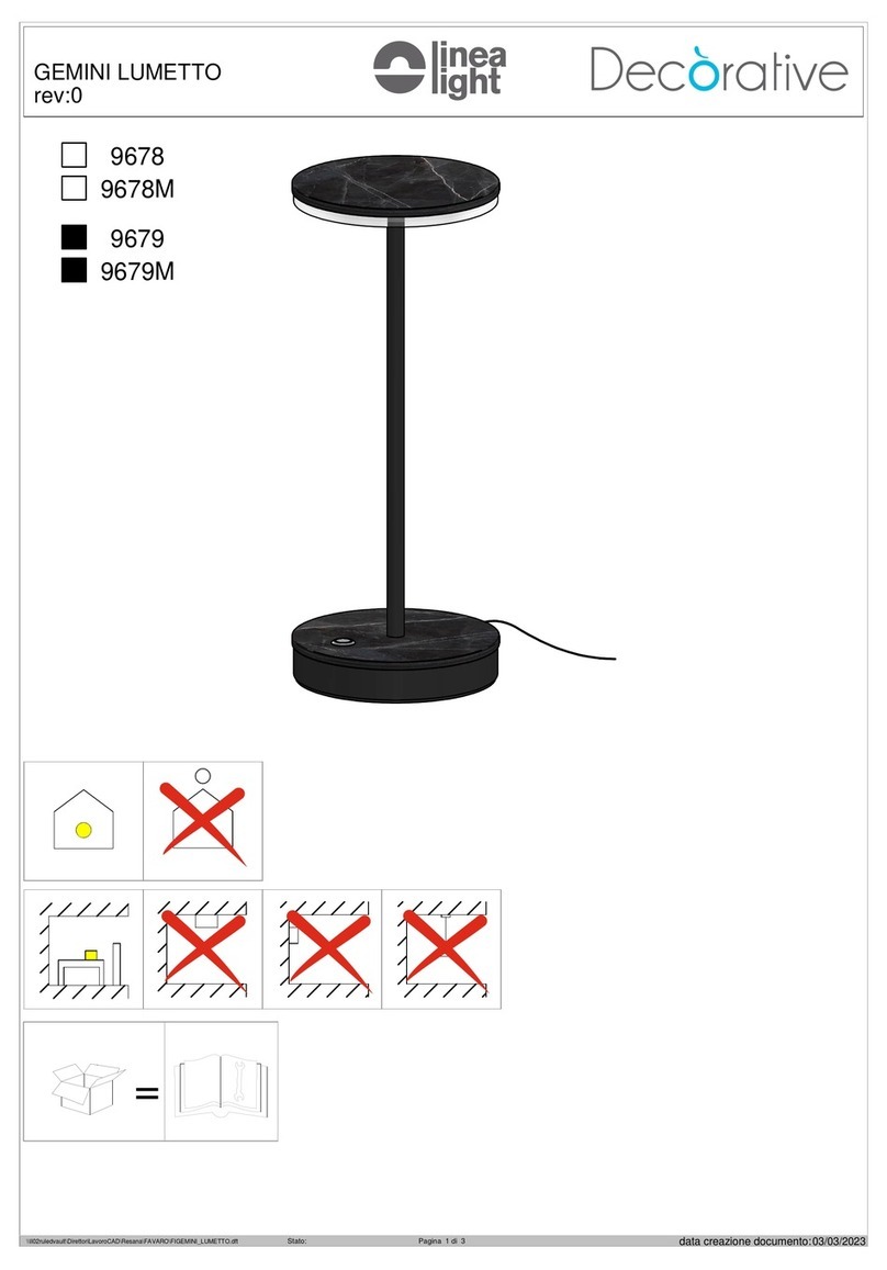 Linea Light Decorative Gemini Lumetto quick start guide