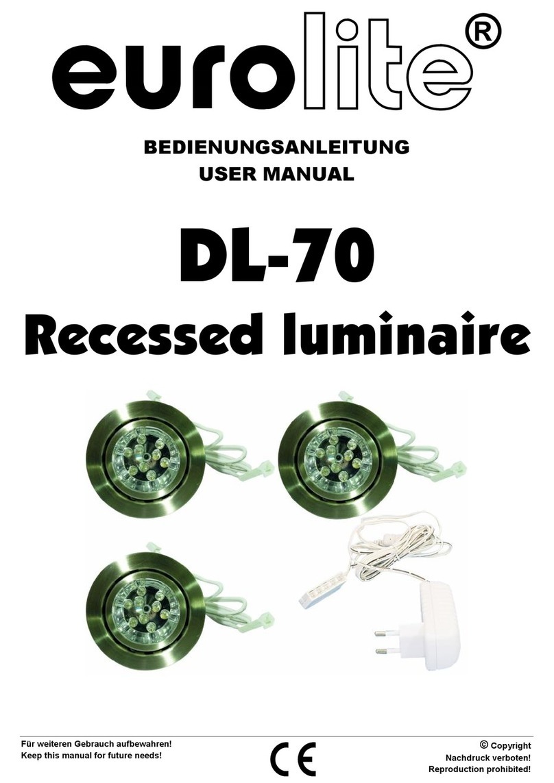 EuroLite DL-70 Recessed luminaire user manual