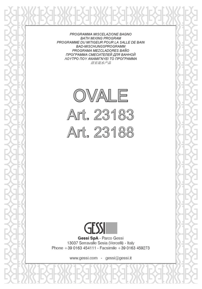 Gessi OVALE 23183 User manual