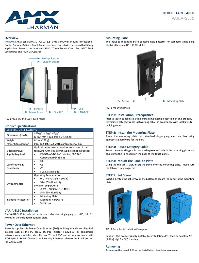 Harman AMX VARIA-SL50 User manual