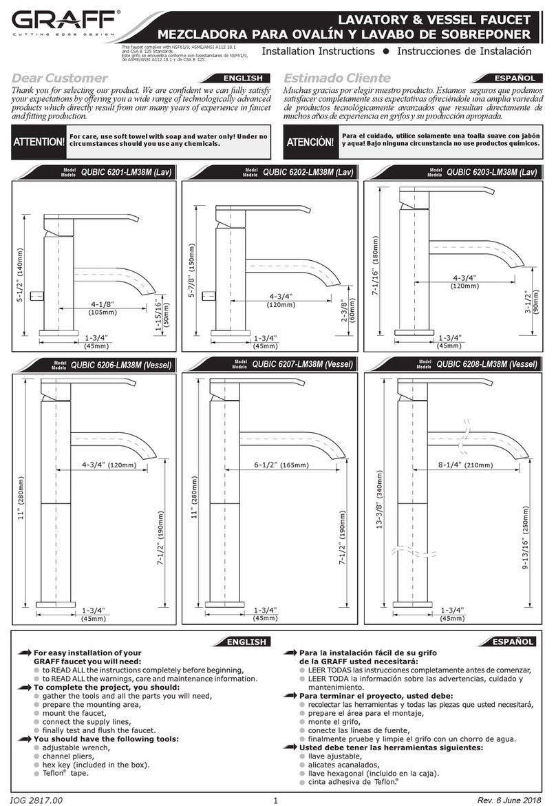 Graff QUBIC 6201-LM38M installation instructions