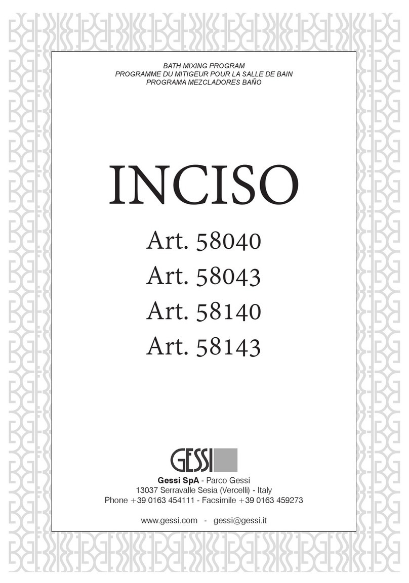 Gessi INCISO 58040 User manual Gessi INCISO 58040 User manual