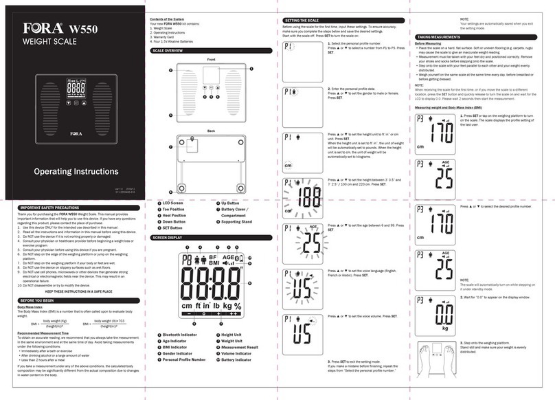 FOR-A W550 operating instructions