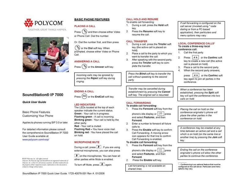 Polycom SoundStation IP 7000 Instruction manual Polycom SoundStation IP 7000 Instruction manual