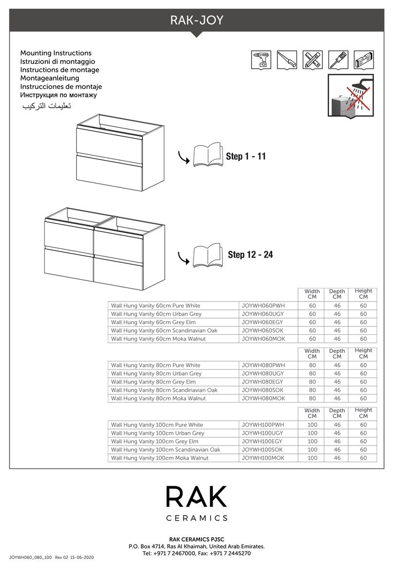 Rak Ceramics RAK-JOY JOYWH060PWH Mounting instructions