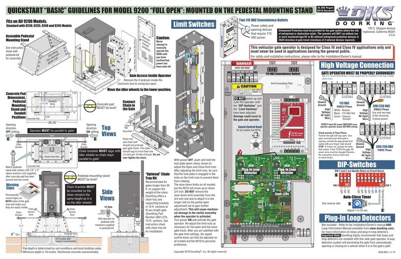 DoorKing 9245 User manual