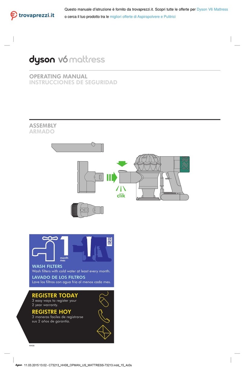 Dyson V6 Mattress operating manual