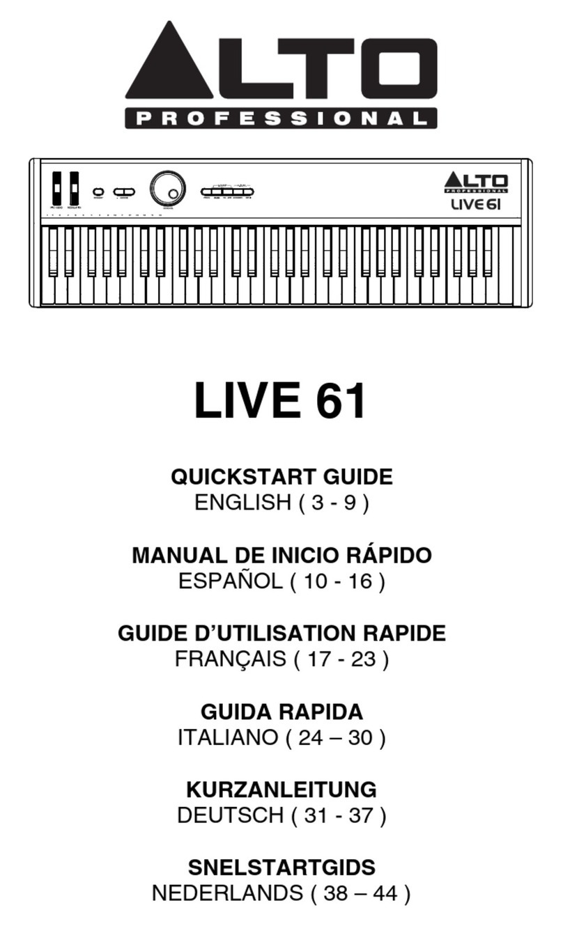 Alto Professional LIVE 61 quick start guide