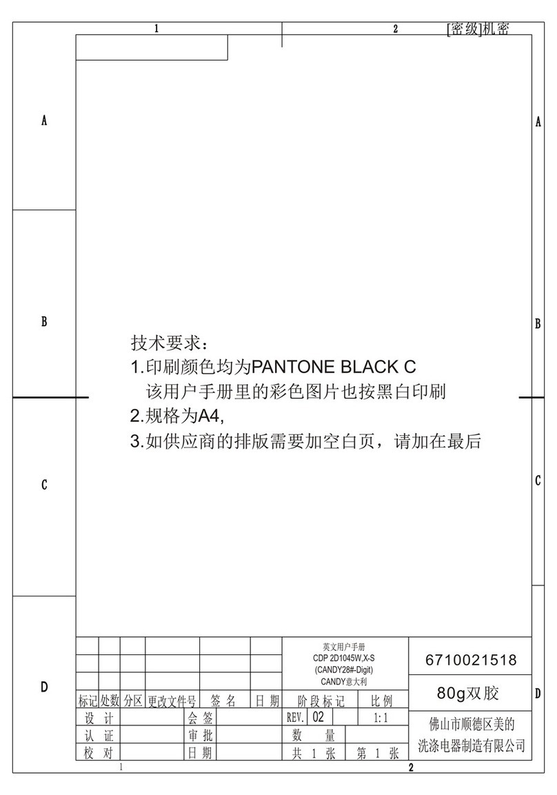 Candy CDP 2D1045W-S User manual