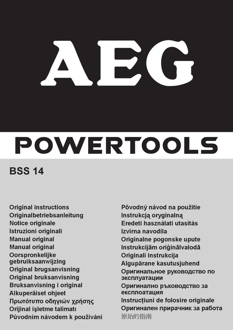 AEG BSS 14 User manual