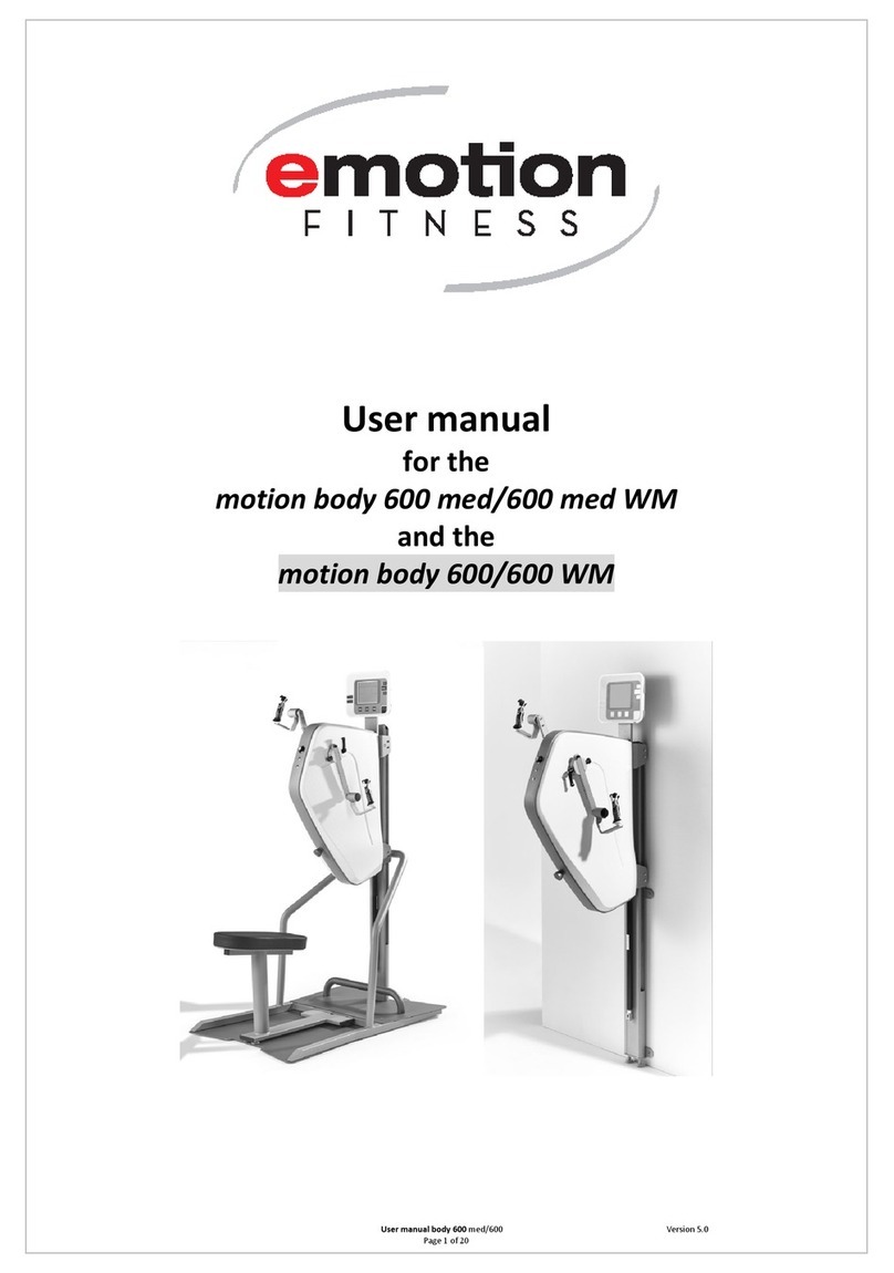 Emotion Fitness motion body 600 WM user manual