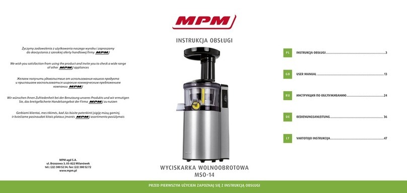 MPM MSO-14 User manual