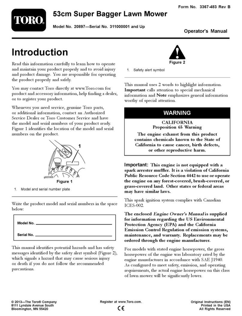 Toro Super Bagger 20897 Operator's manual
