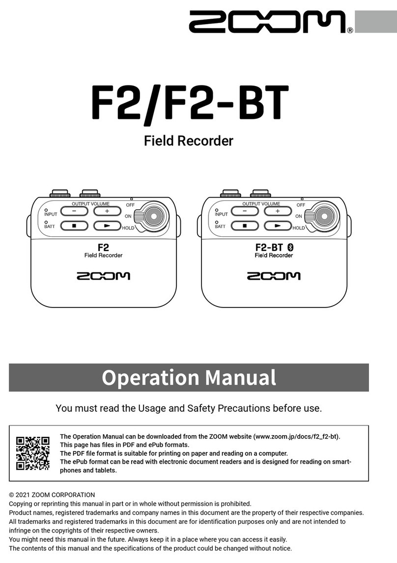 Zoom F2-BT User manual