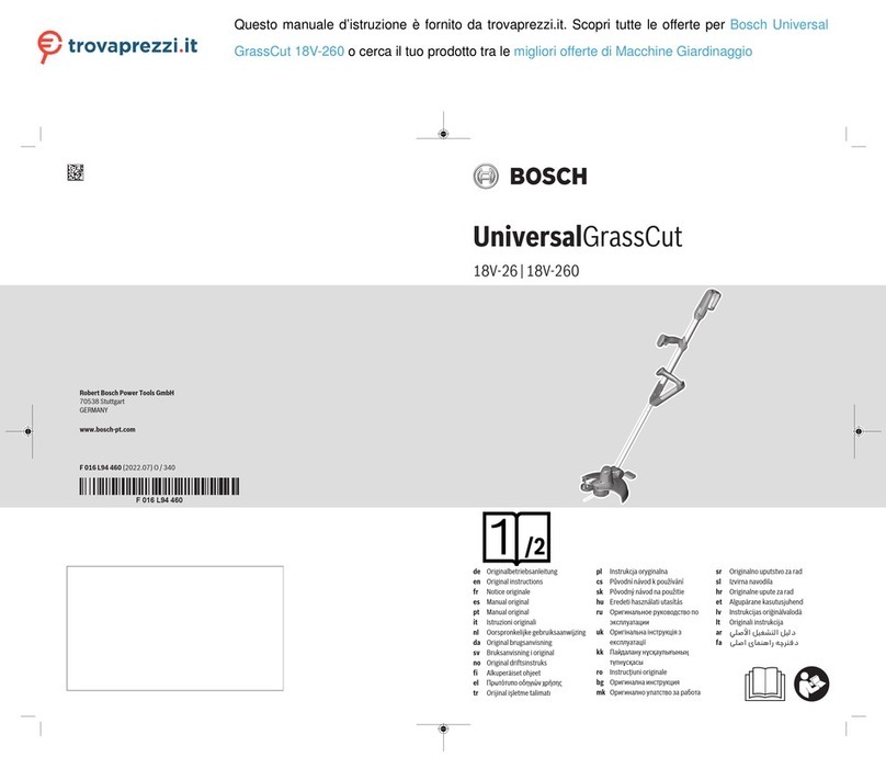 Bosch UniversalGrassCut 18V-260 Original instructions