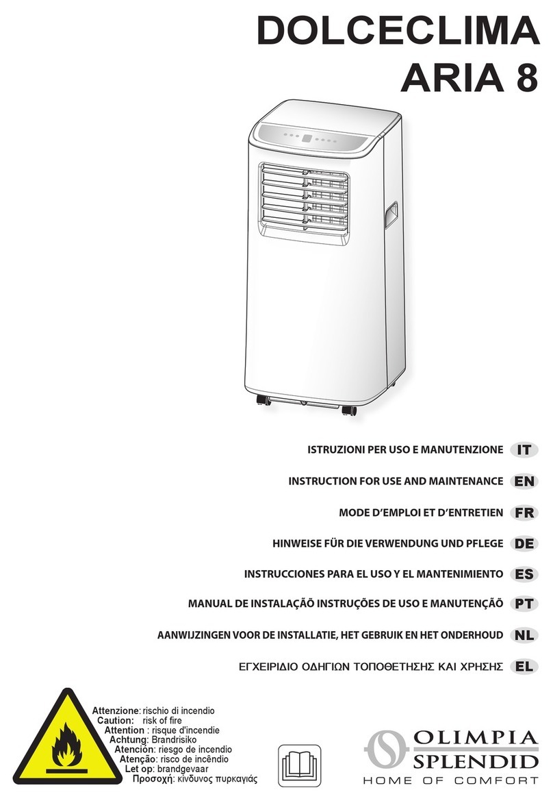 Olimpia splendid DOLCECLIMA ARIA 8 Specification sheet Olimpia splendid DOLCECLIMA ARIA 8 Specification sheet