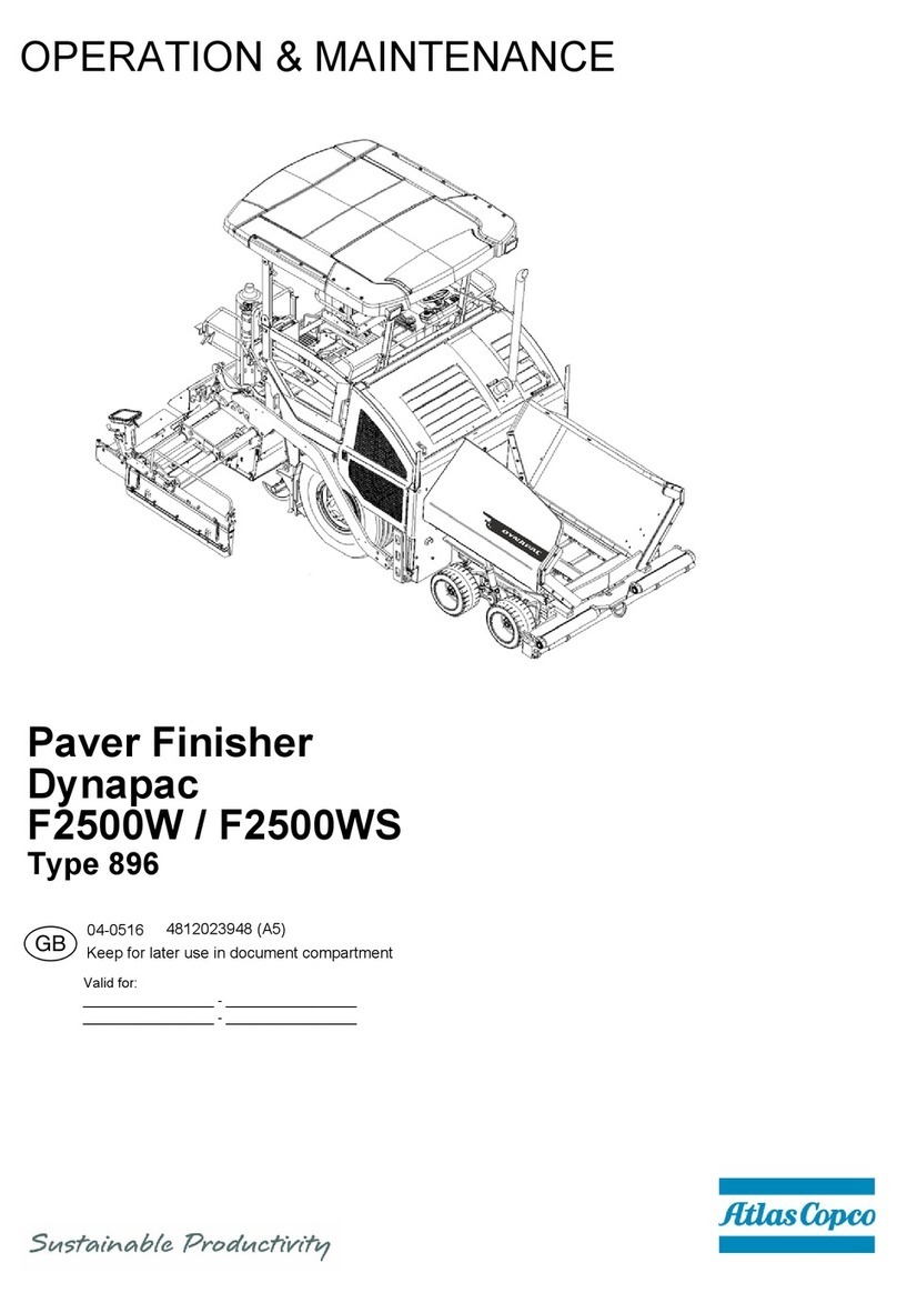 Atlas Copco Dynapac F2500W User manual