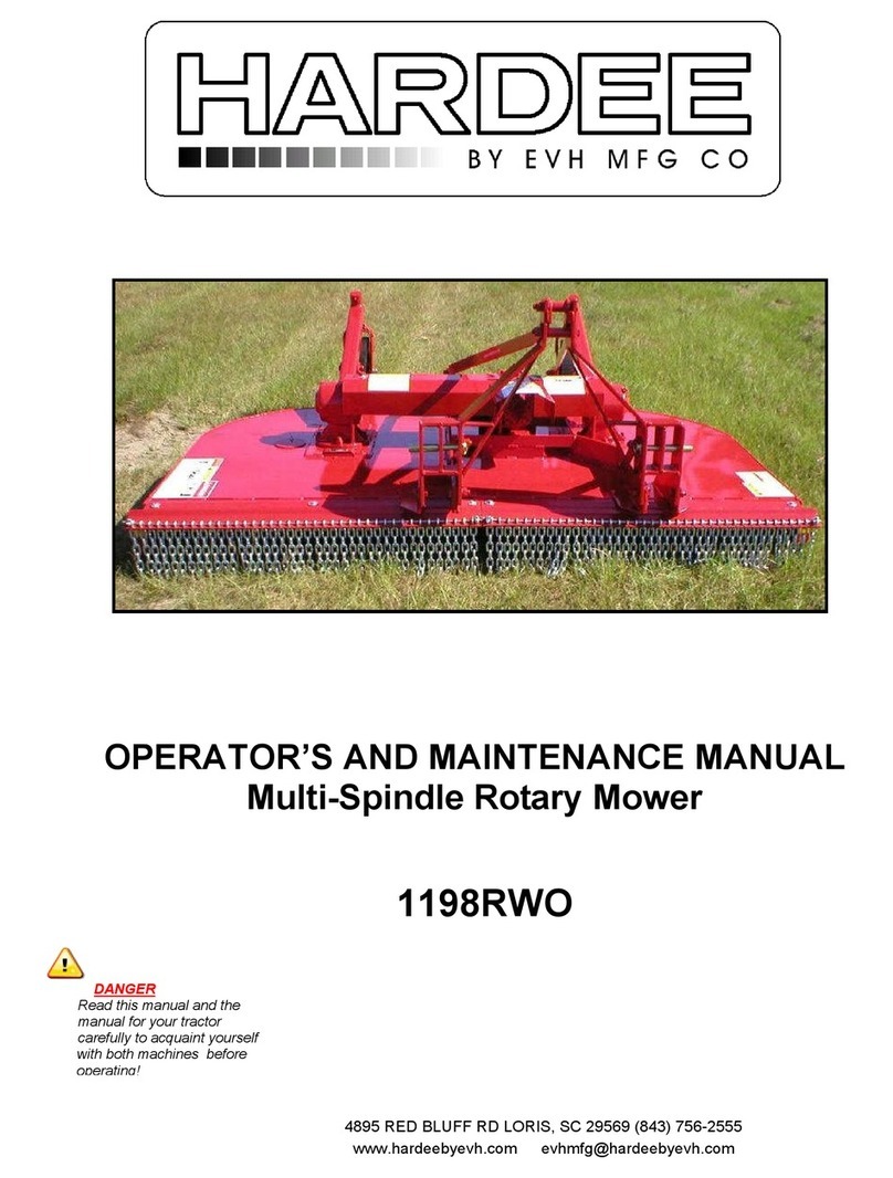 Evh HARDEE 1198RWO Operator and  maintenance manual