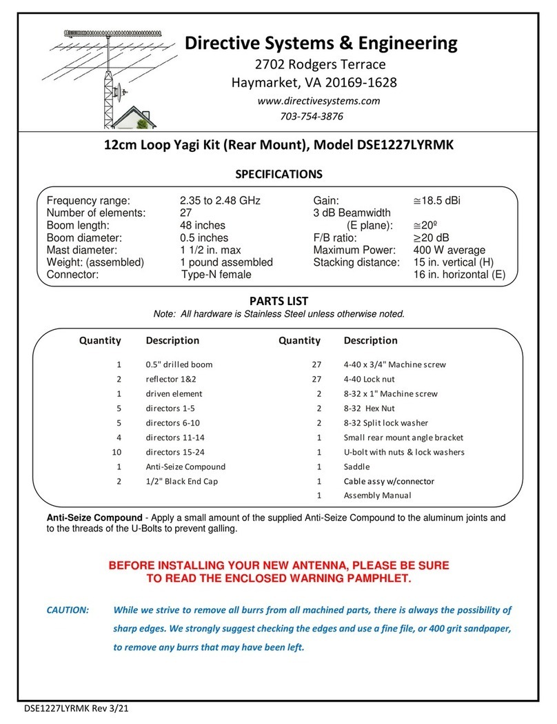 Directive Systems & Engineering DSE1227LYRMK Assembly instructions Directive Systems & Engineering DSE1227LYRMK Assembly instructions
