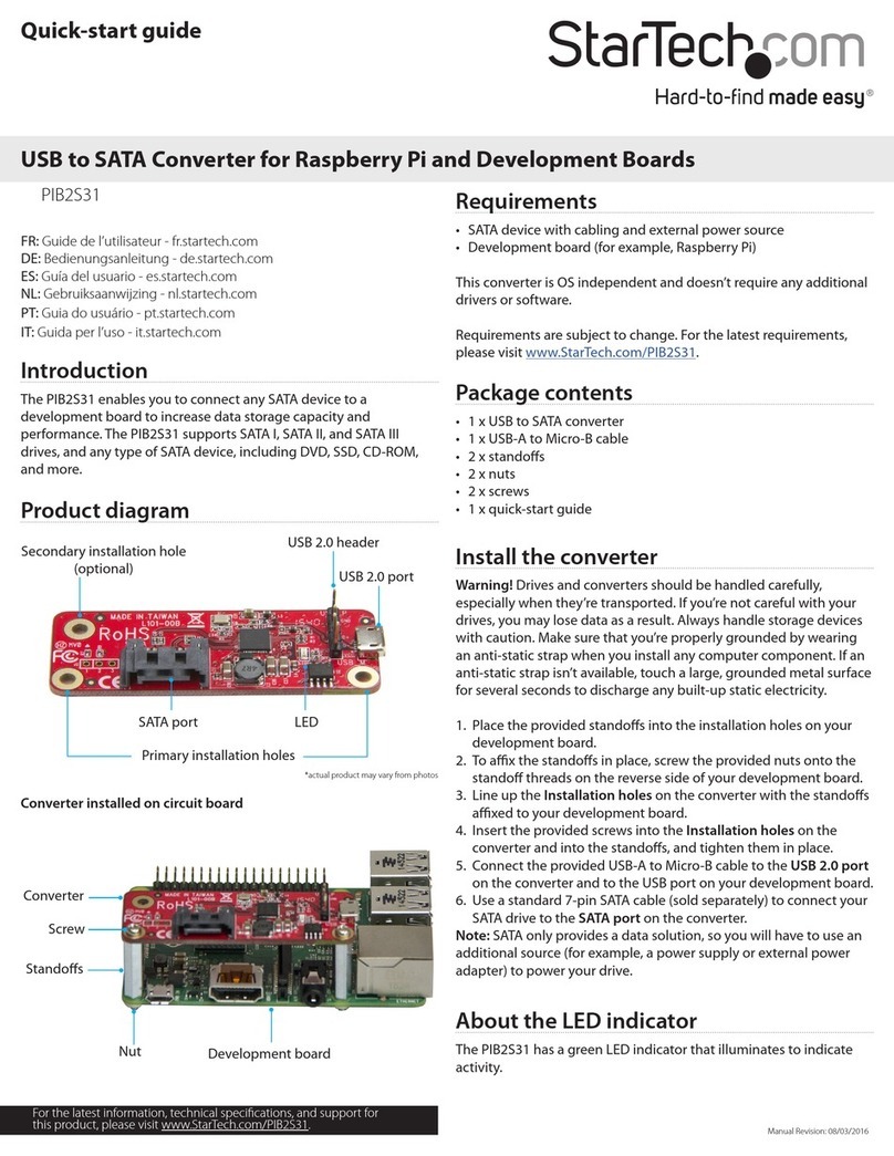 StarTech.com PIB2S31 quick start guide