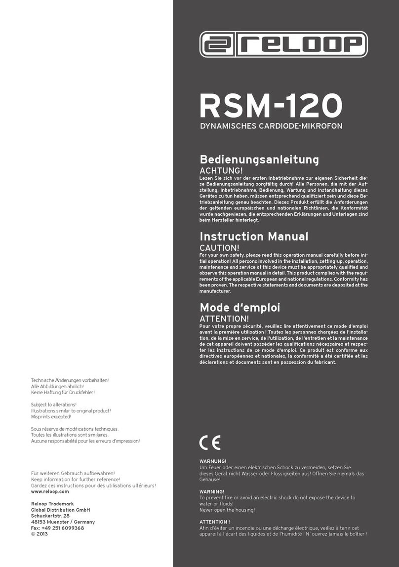 Reloop RSM-120 User manual