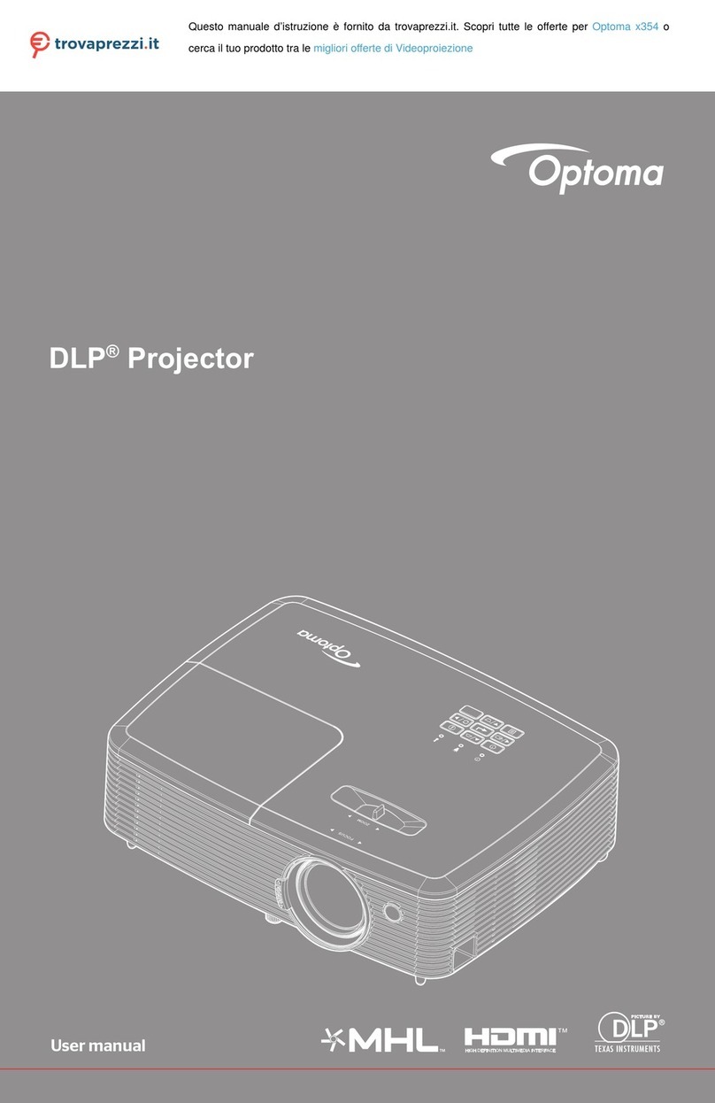 Optoma x354 user manual