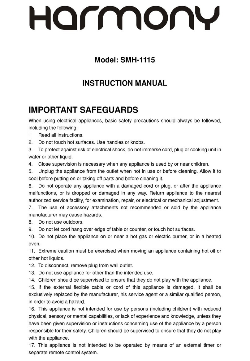 Harmony SMH-1115 instruction manual
