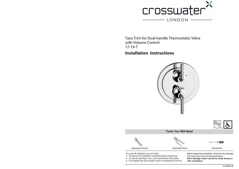 Crosswater Taos 17-19-T User manual Crosswater Taos 17-19-T User manual