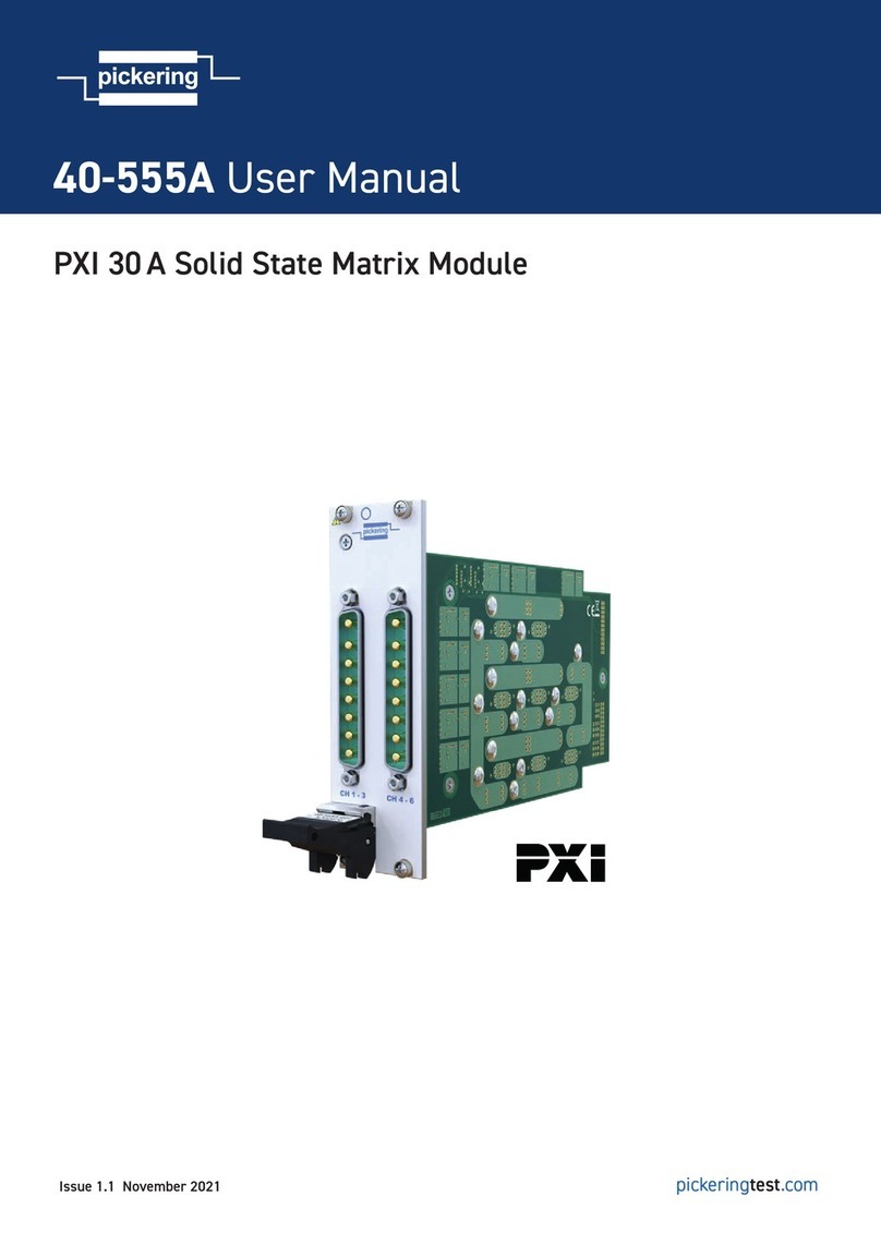 Pickering PXI 30 A User manual Pickering PXI 30 A User manual