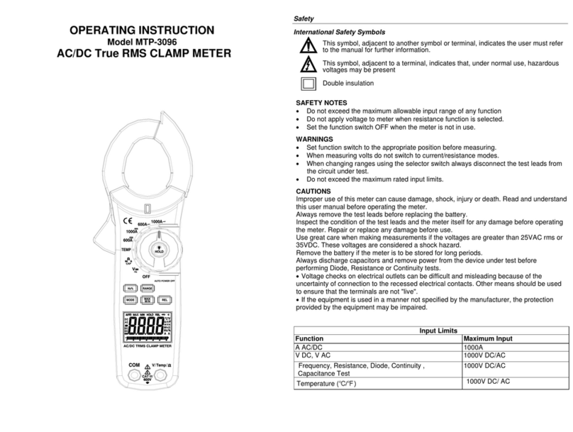 MTP MTP-3096 Operating	 instruction