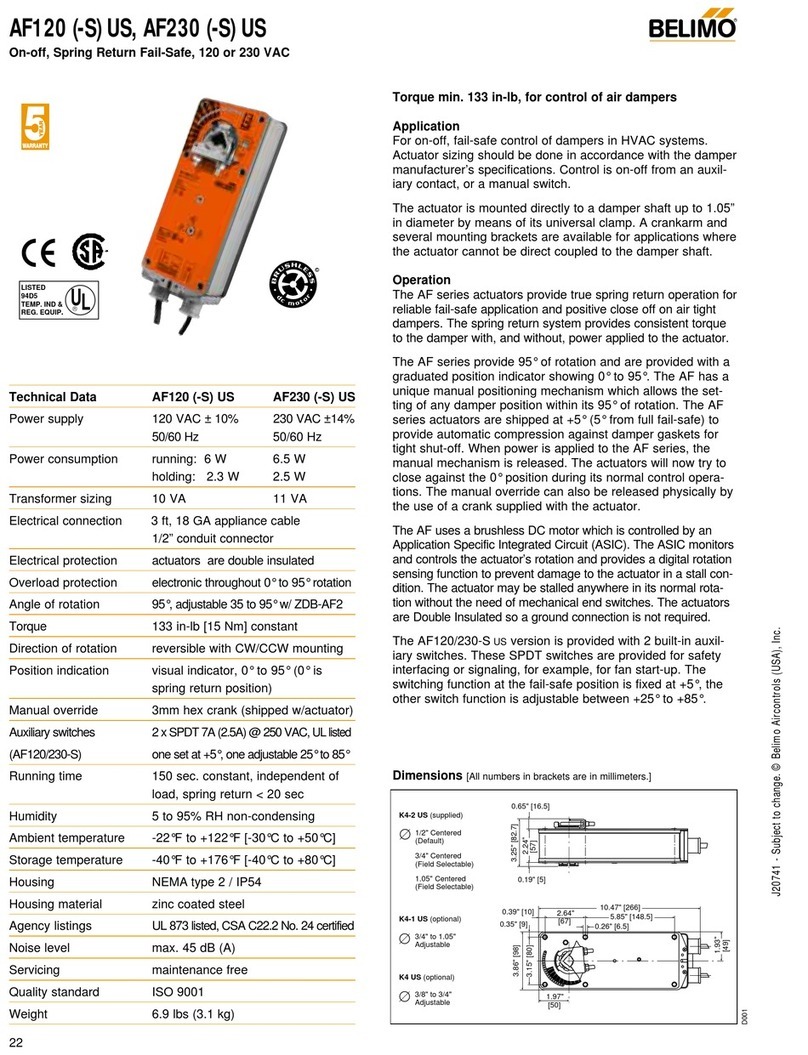 Belimo AF120 US manual