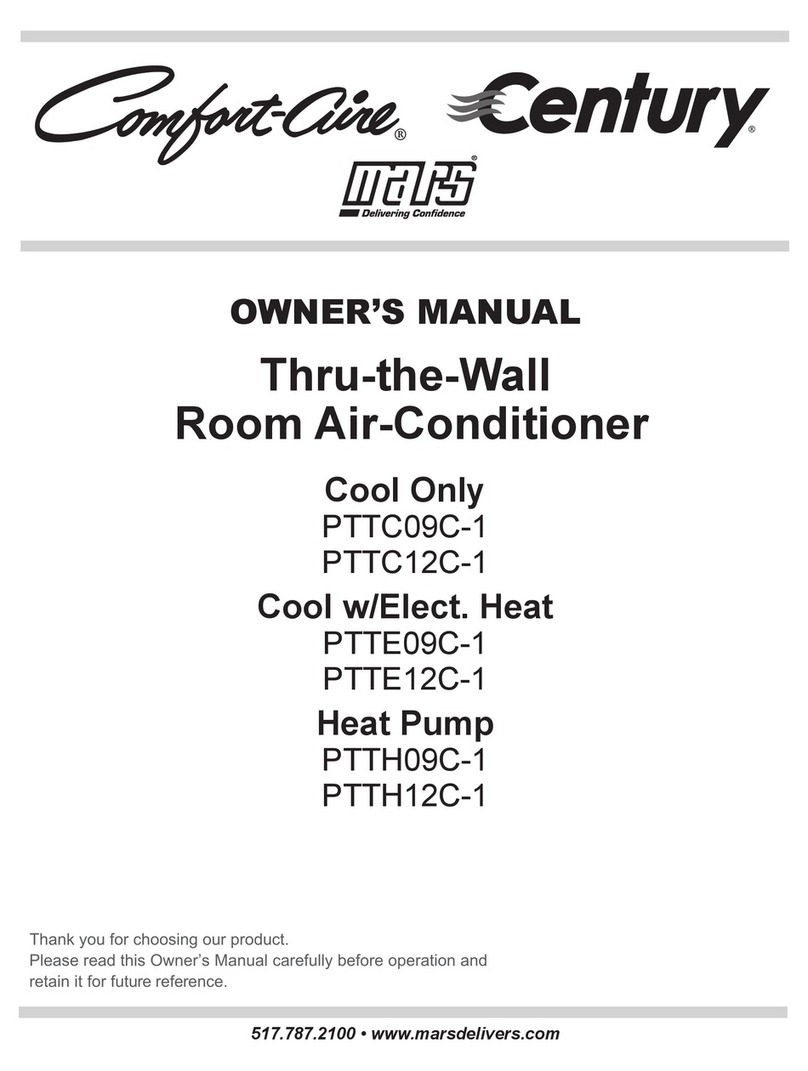 Mars Comfort-Aire Century PTTC09C-1 User manual