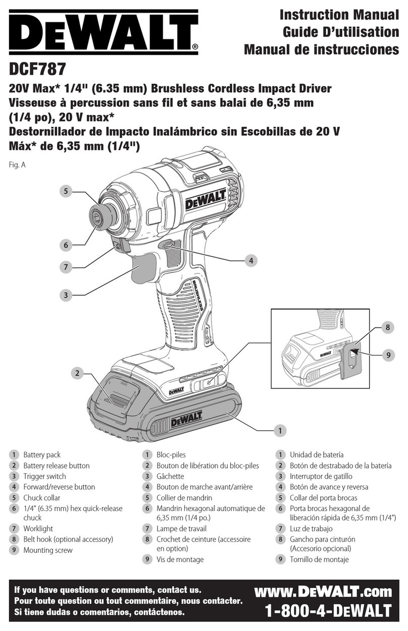 DeWalt DCF787 User manual