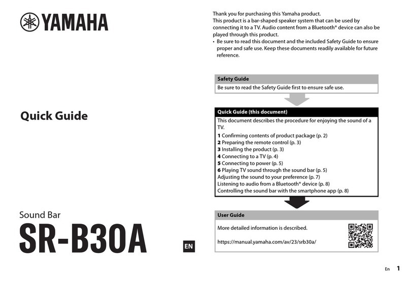Yamaha SR-B30A User manual