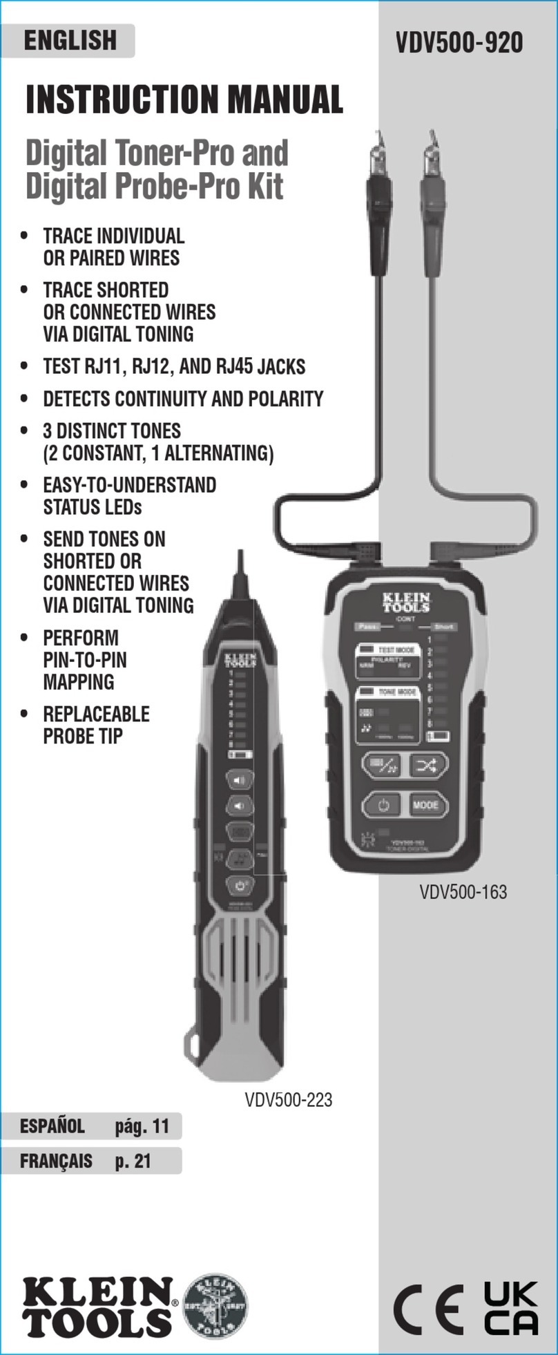 Klein Tools Toner-Pro instruction manual