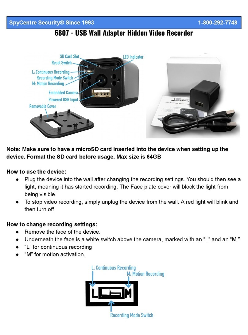 SPYGEAR SpyCentre Security 6807 manual