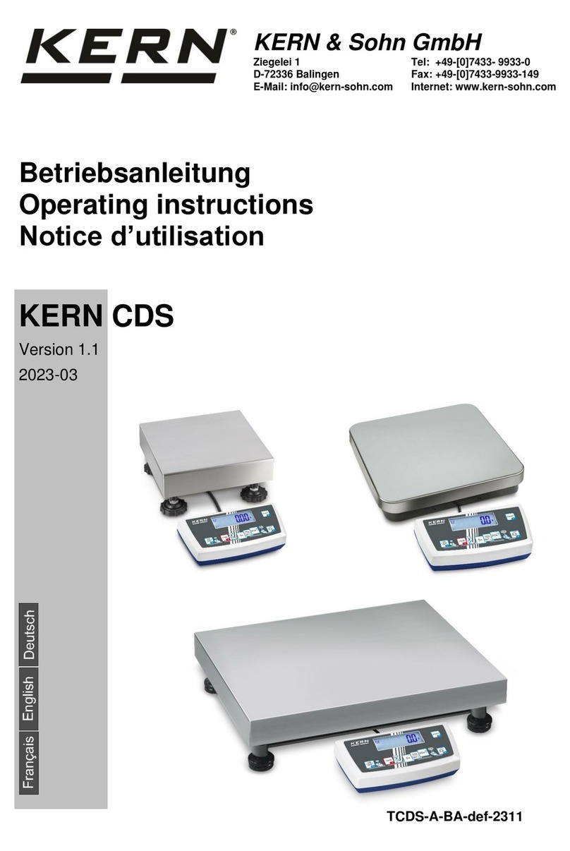 KERN CDS Series User manual