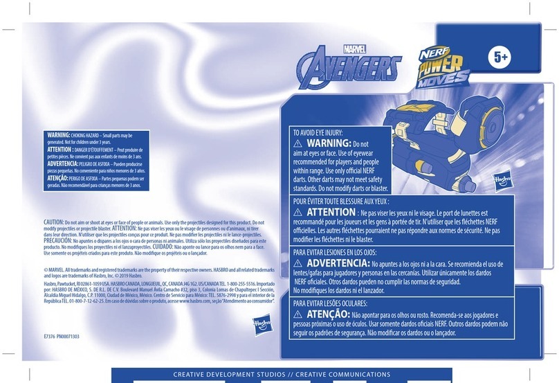 Hasbro NERF POWER MOVES MARVEL AVENGERS E7376 quick start guide