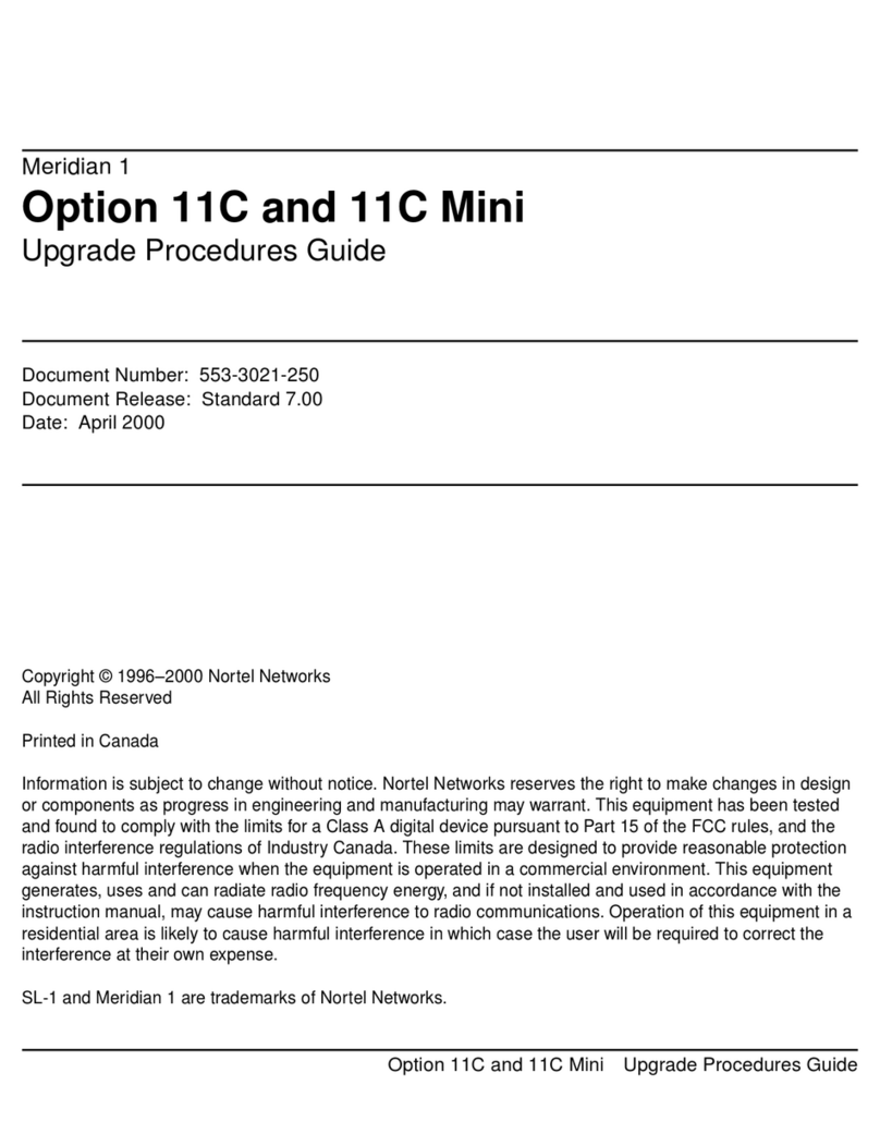 Nortel Meridian 1 Option 11C Installation and operation manual