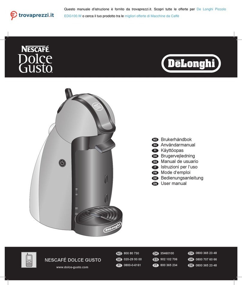 DeLonghi Nescafe Dolce Gusto Piccolo EDG100.W User manual