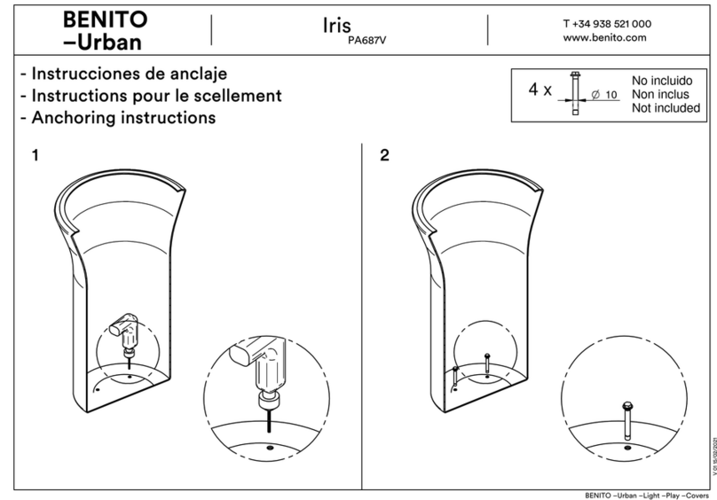 BENITO Iris PA687V Anchoring instructions