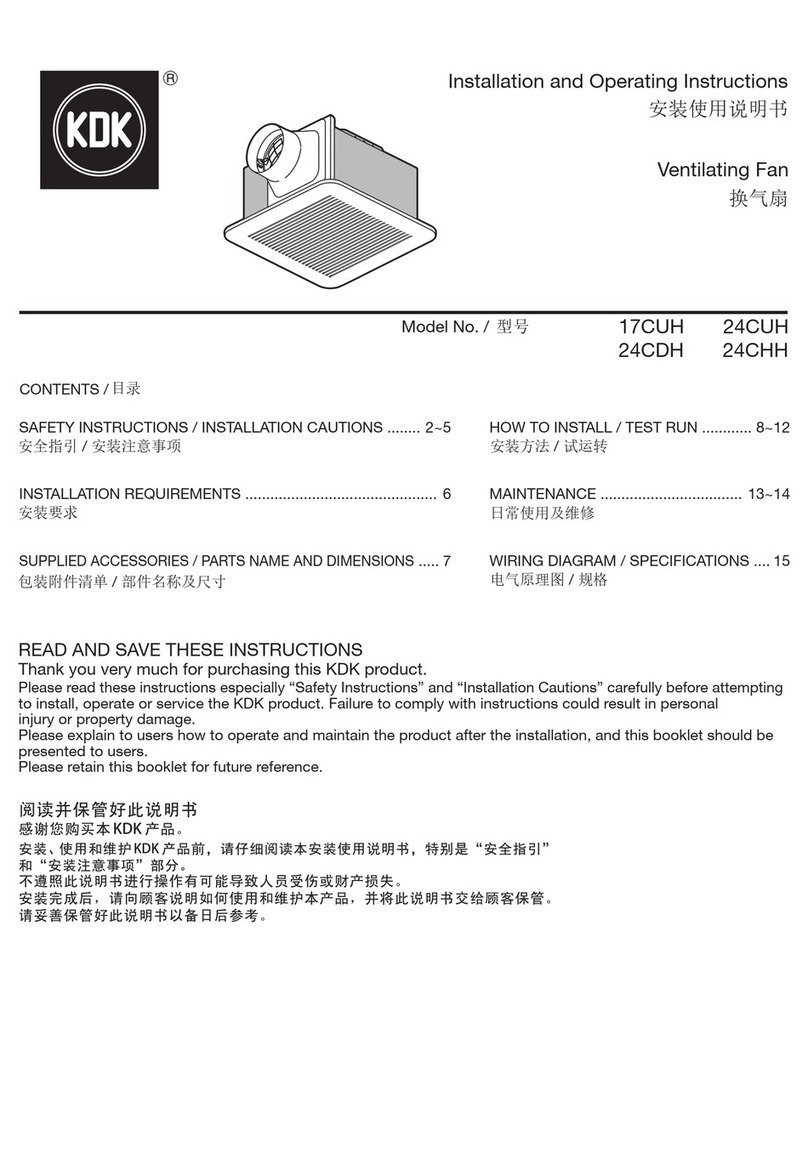 KDK 17CUH User manual